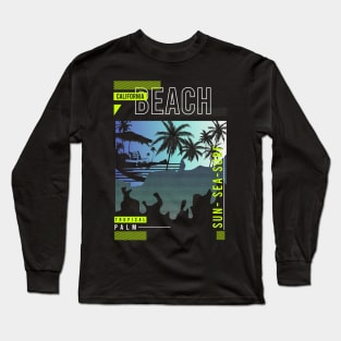 California Beach summer tropical Long Sleeve T-Shirt